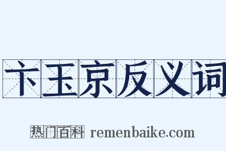 卞玉京反义词是什么意思的图片